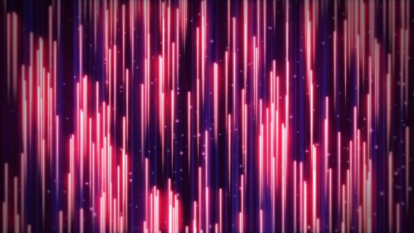 Seamless Retro Red Blue Background of Neon Rays Flying Upwards