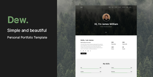 Dew - Personal Portfolio Template