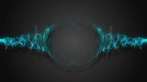 Blue Energy Audio Spectrum Particles Background