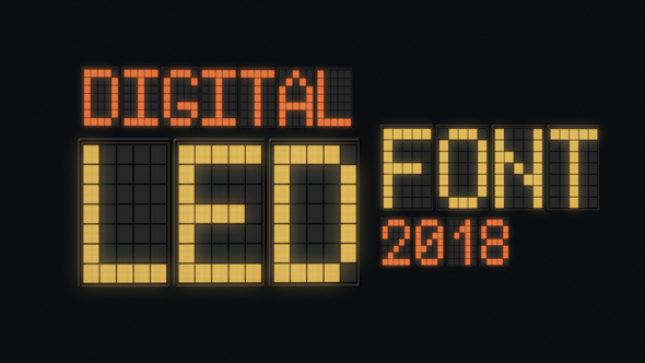 Digital Led Font