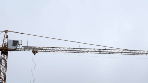 Construction Crane Working Tower Building alt
