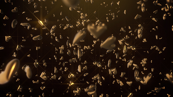 Golden Heart Background