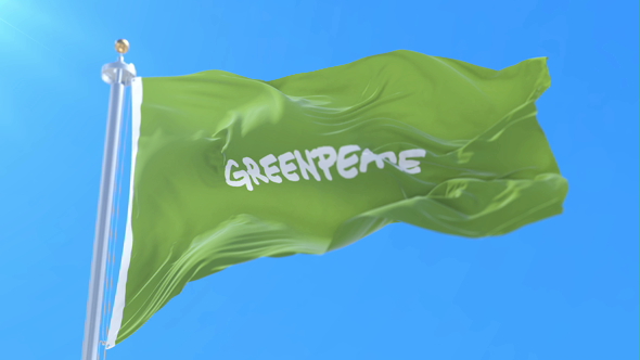 Greenpeace Flag Waving