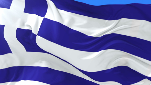 Flag of Greece Waving