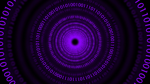 Purple Digital Data Tunnel