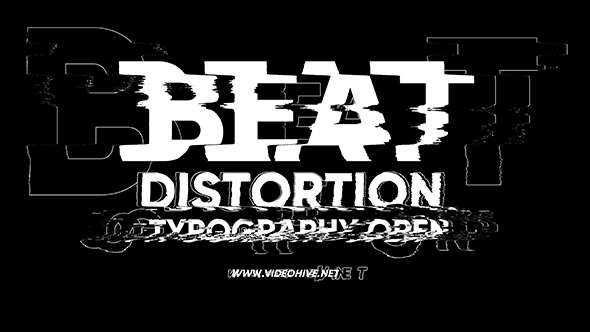 Beat Distortion Typography Open