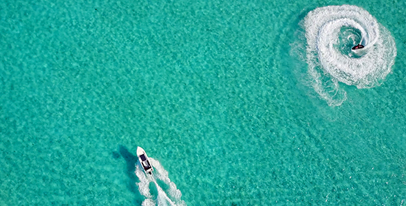 Incredible Aerial Footage of Jet Ski in Tropical Paradise