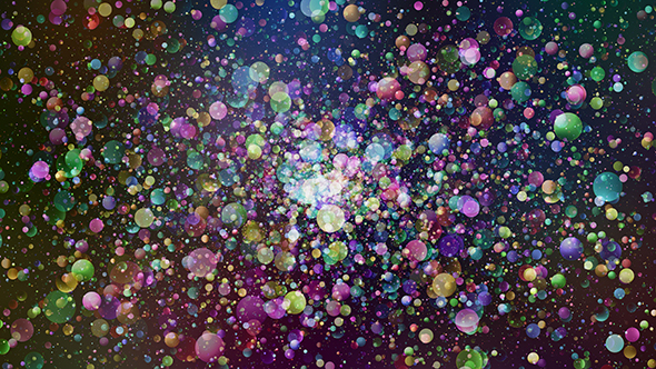 Colorful Flying Particles Background