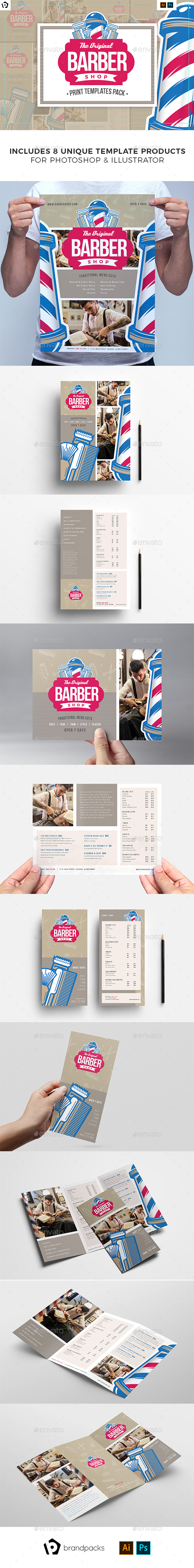 Barber Shop Print Templates Bundle
