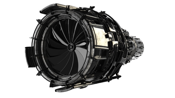Rotate Jet Engine Turbine alt