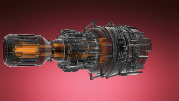 Loop Rotate Jet Engine Turbine alt