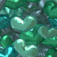 Heart Shaped Baloons Transition Footage Gamma Green - VideoHive Item for Sale