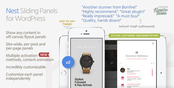 Nest - wysuwane panele przesuwne do WordPress