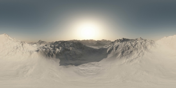 Aerial VR 360 Panorama of Mountains alt