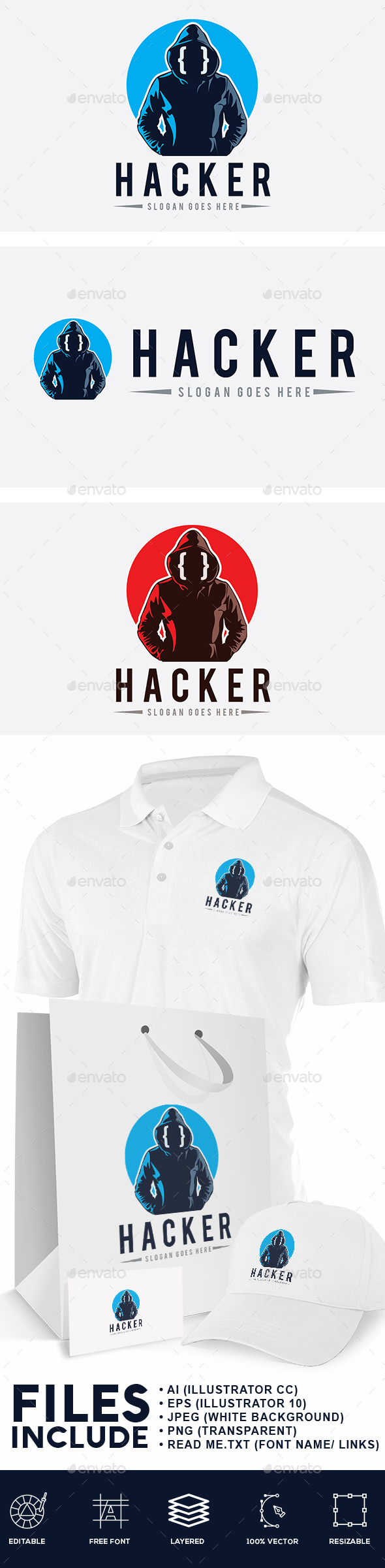 Hacker Man Logo