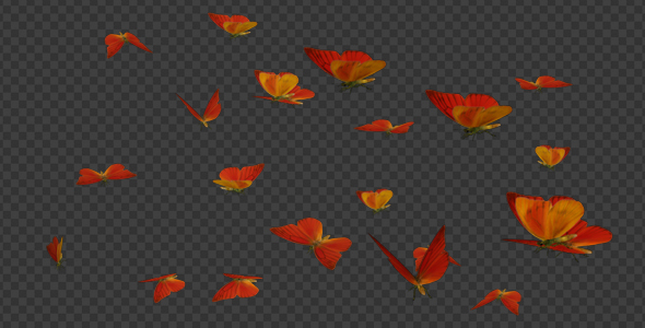 Butterfly Swarm - Red Lycaena - Pack of 2 alt