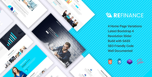 Refinance – Finance, Tax, Consulting HTML5 Template