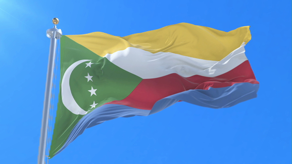 Comoros Flag Waving alt