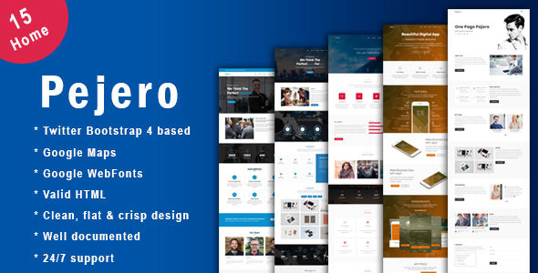 Pajero - One Page Parallax and Business HTML5 Template