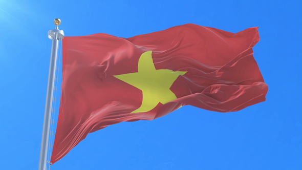 Flag of Vietnam Waving