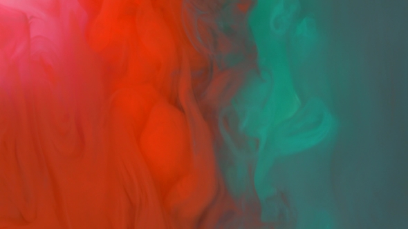 Footage. Abstract Background. Liquid Ink Colors Blending Burst Swirl Fluid