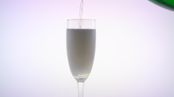 Champagne Poured Into Glass