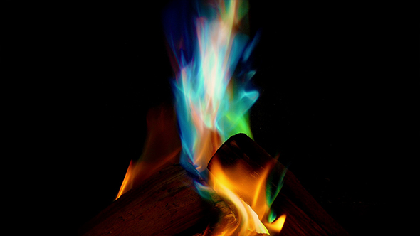 Fire Burns In Many Colors