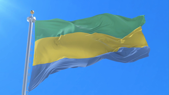 Flag of Gabon Waving