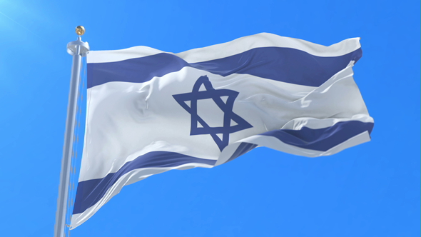 Flag of Israel Waving