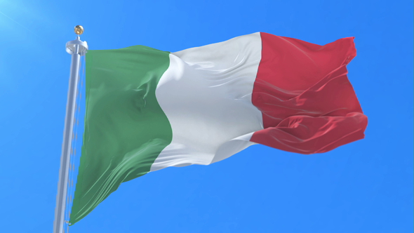 Flag of Italy Waving