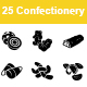 Confectionery Vector Icons - GraphicRiver Item for Sale