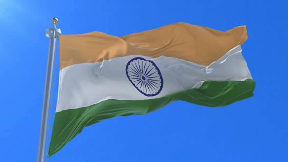 Flag of India Waving