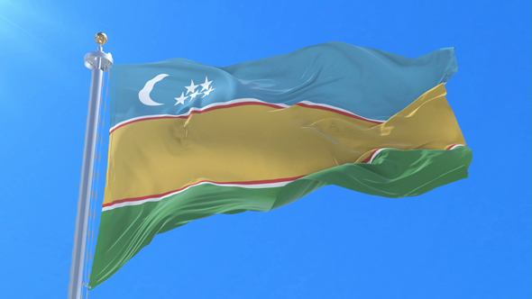 Karakalpakstan Flag Waving