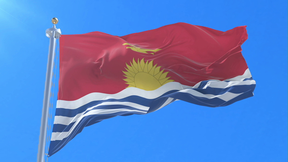 Flag of Kiribati Waving