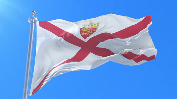 Flag of Jersey Waving