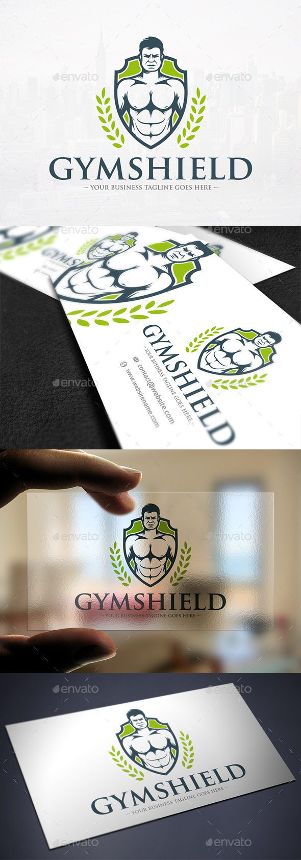Gym Shield Crest Logo