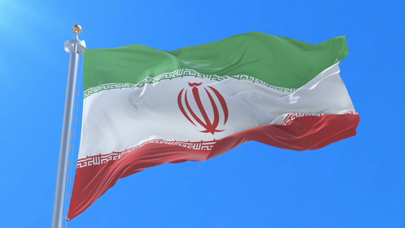 Flag of Iran Waving