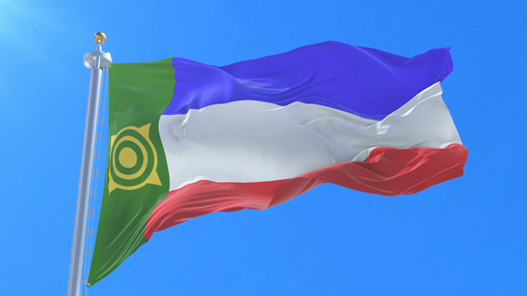 Flag of Khakassia Waving