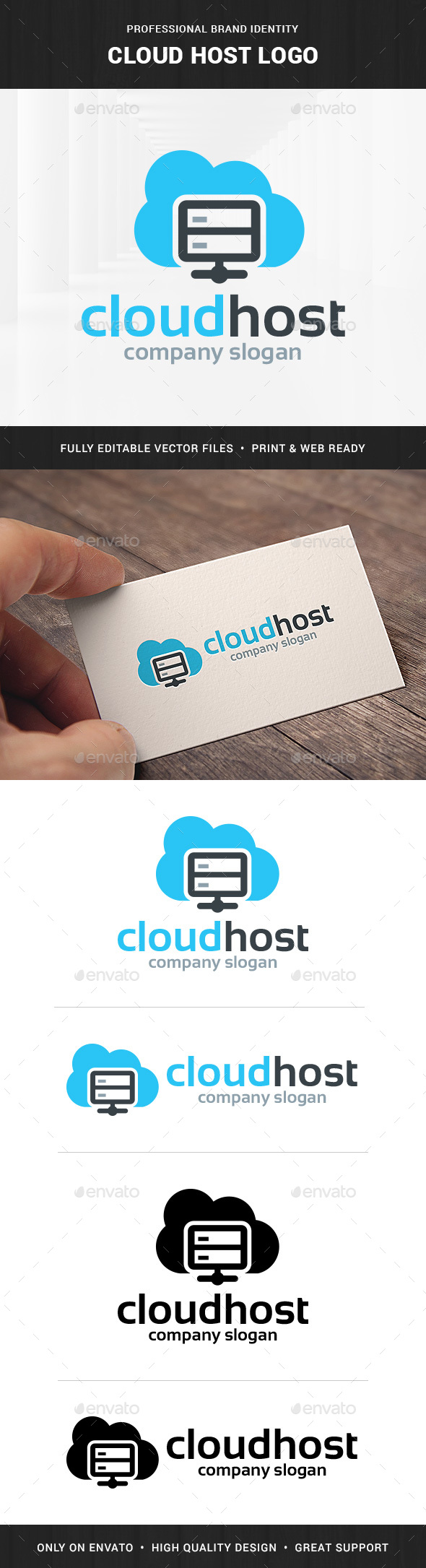 Cloud Host Logo Template