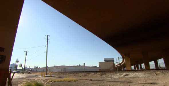 RailRoad Under A Bridge