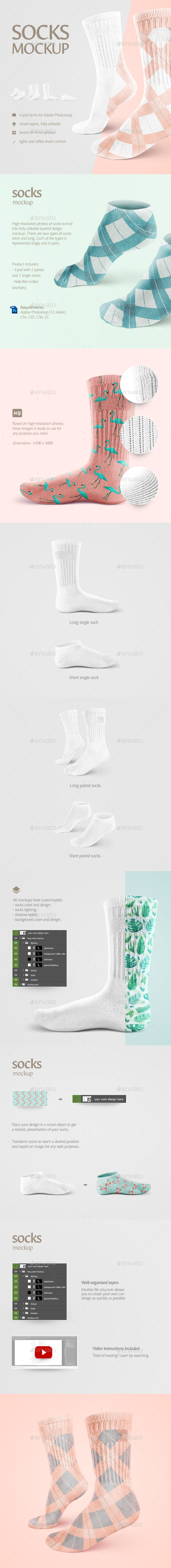 Download Socks Mockup Graphics Designs Templates From Graphicriver PSD Mockup Templates