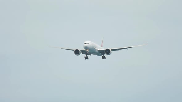 Wide Body Airplane Arrive in Phuket