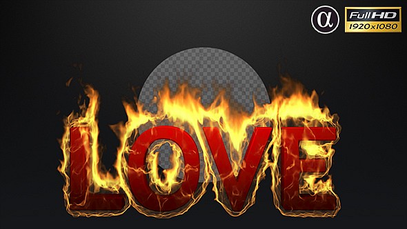 3D Love On Fire alt