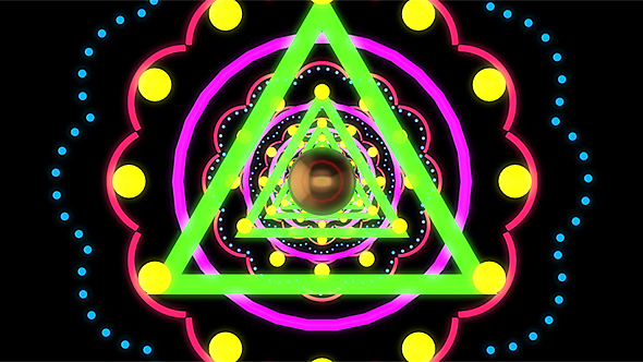 Neon Tunnel Loop Background