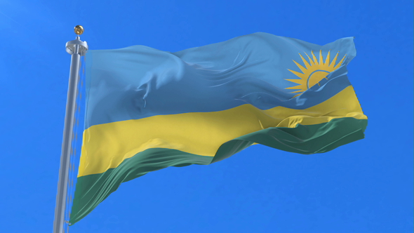 Flag of Rwanda Waving