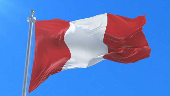 Flag of Peru Waving