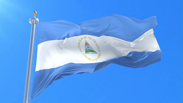 Flag of Nicaragua Waving alt