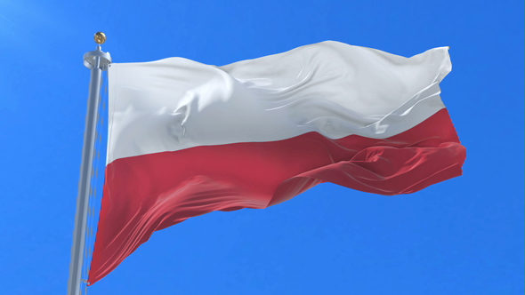 Flag of Poland Waving