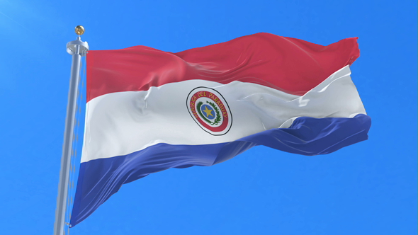 Flag of Paraguay Waving alt