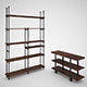 Industrial Steel Pipe shelves and Marley Sofa Table - 3DOcean Item for Sale